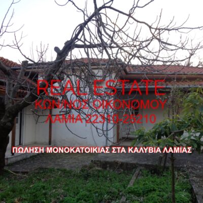 Πωλείται μονοκατοικία, στα Καλύβια Λαμίας.